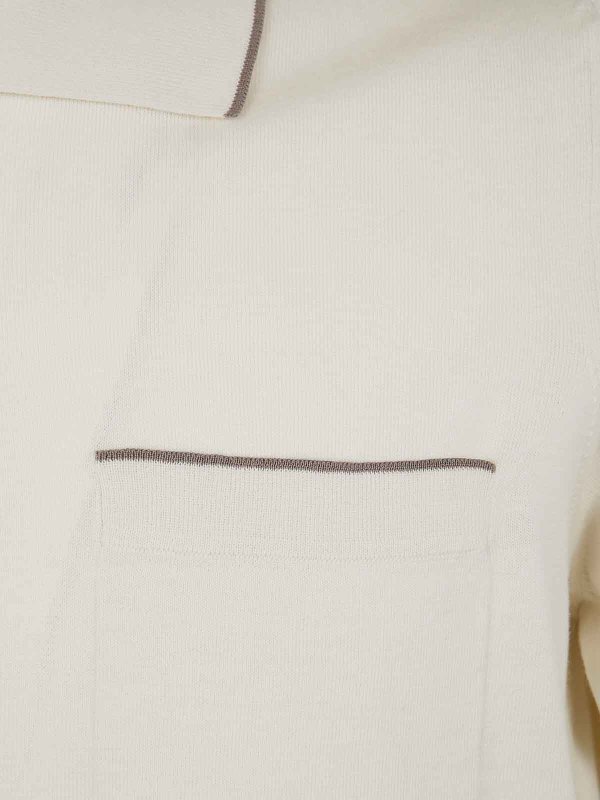 The Best Shops BRUNELLO CUCINELLI: Poloshirts - Poloshirt - Weiß