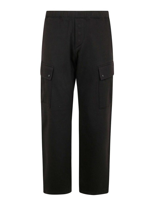 C.P. COMPANY: tracksuit bottoms - Diagonal Raised Fleece Cargo Sweatpants