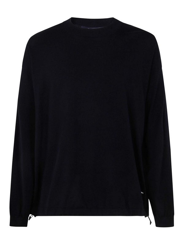 COMME DES GARÇONS HOMMES PLUS: Pull col rond - Pull Col Rond - Noir