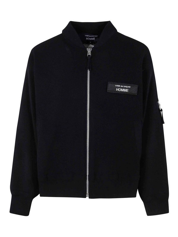 COMME DES GARÇONS HOMMES PLUS: Suéteres con cuello pico - Suéter Cuello Redondo - Negro