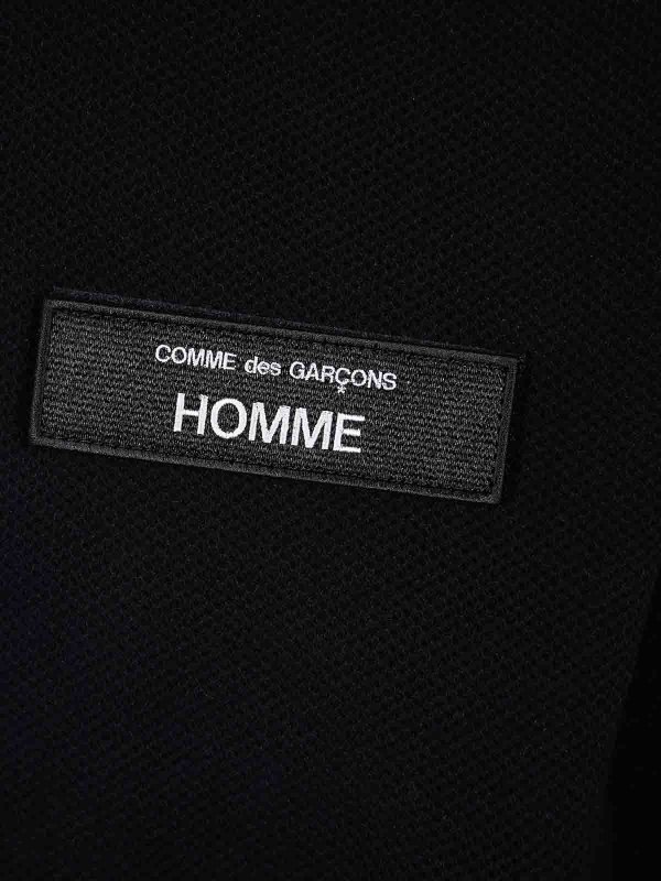 The Best Shops COMME DES GARÇONS HOMMES PLUS: Suéteres con cuello pico - Suéter Cuello Redondo - Negro