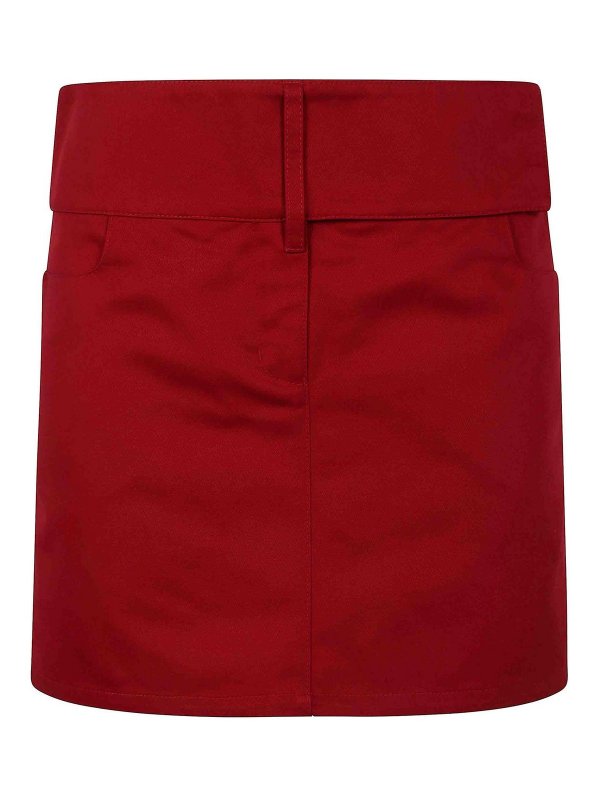 Courreges: mini skirts - Mini Skirt Belted Polycotton