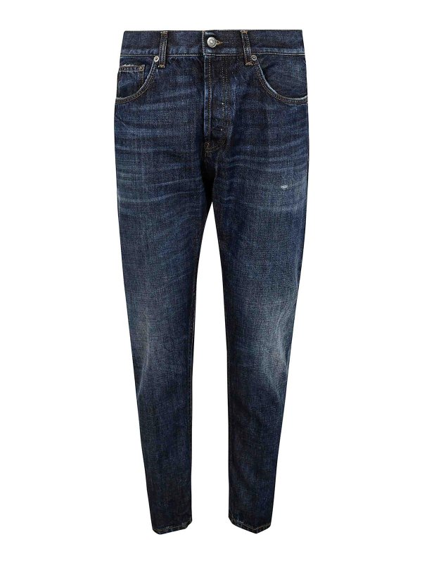 DONDUP: Jeans à jambe droite - Jean Droit - Bleu