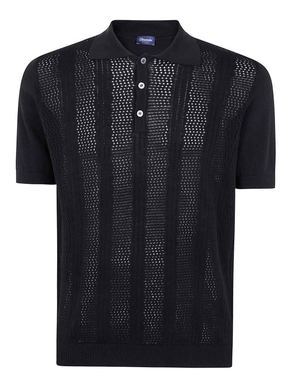 DRUMOHR: ポロシャツ - ポロシャツ - 黒