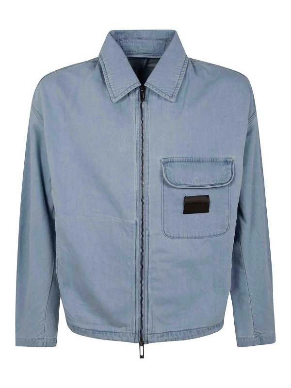 EMPORIO ARMANI: カジュアルジャケット - カジュアルジャケット - ブルー