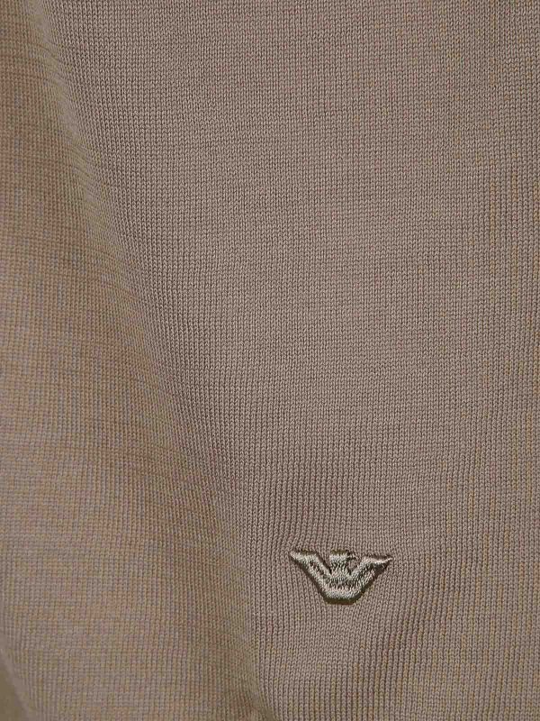 The Best Shops EMPORIO ARMANI: Suéteres con cuello pico - Suéter Cuello Redondo - Marrón