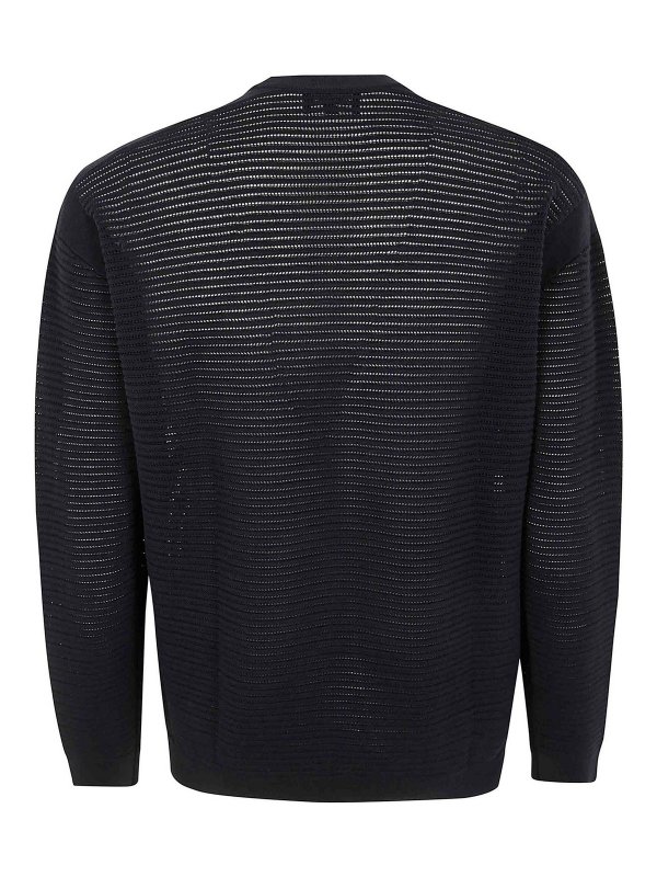 EMPORIO ARMANI: Suéteres con cuello pico online - Suéter Cuello Redondo - Azul