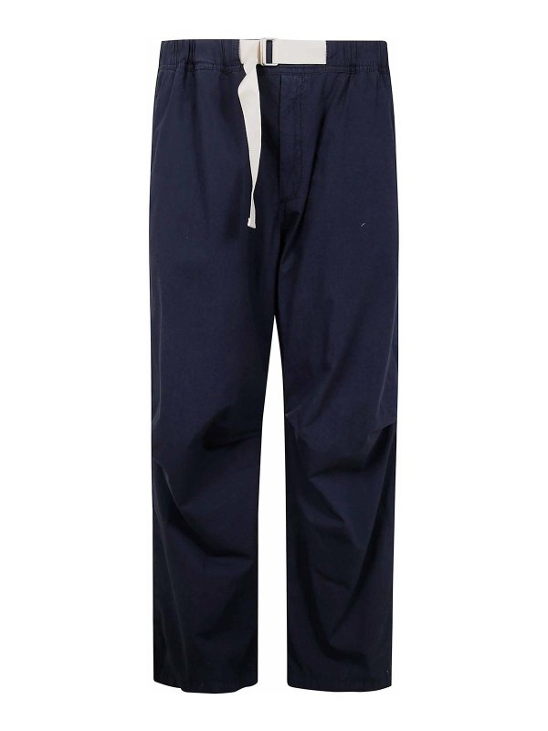 EMPORIO ARMANI: カジュアルトラウザー - カジュアルパンツ - ブルー