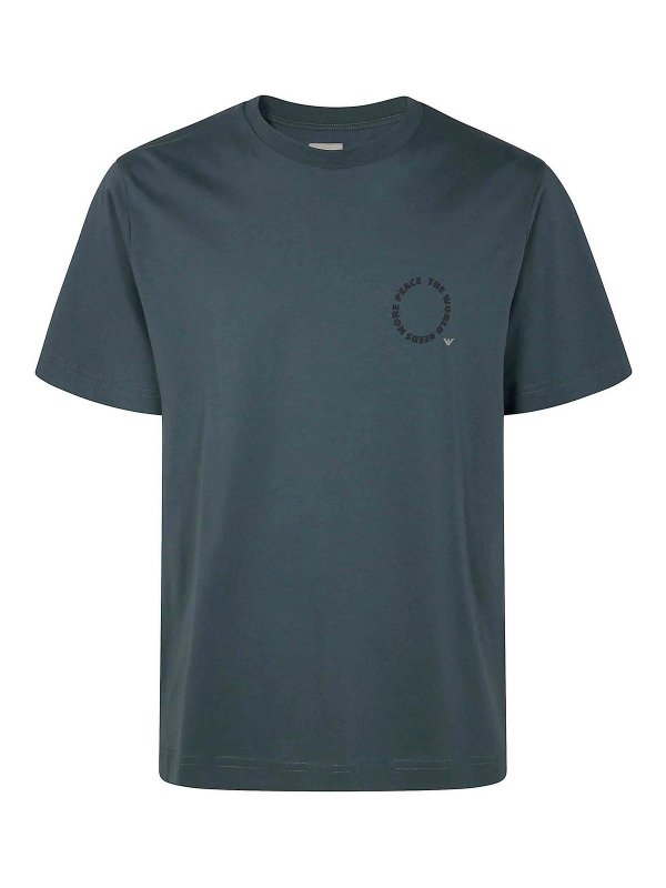 EMPORIO ARMANI: Camisetas - Camiseta - Azul