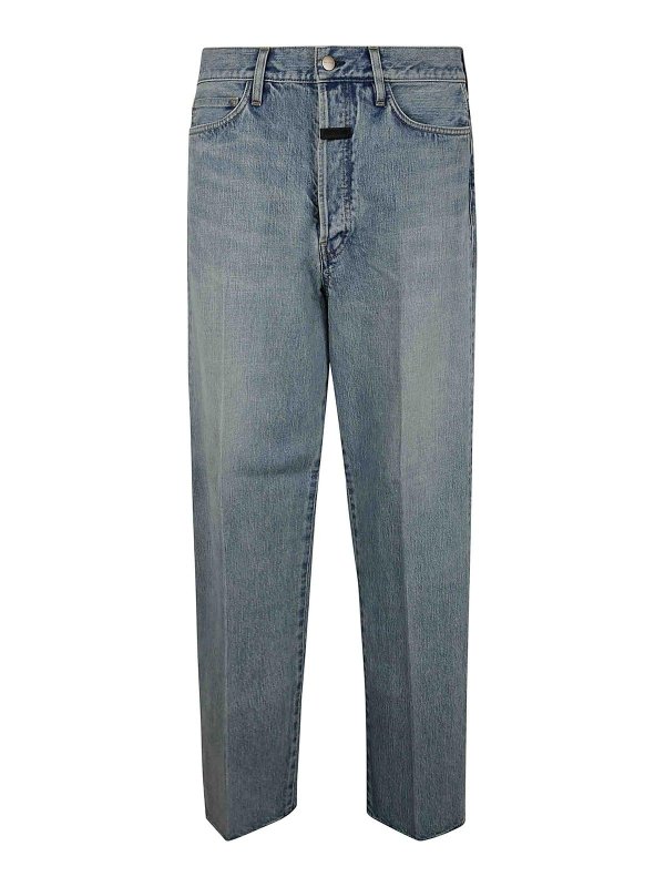 FEAR OF GOD: Jeans à jambe droite - Jean Droit - Bleu
