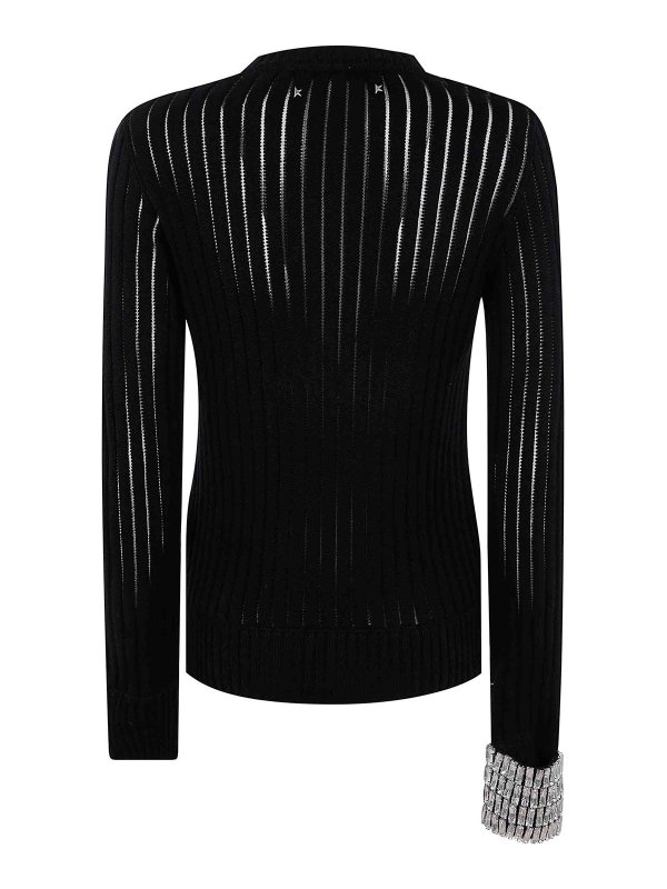 GOLDEN GOOSE: Suéteres con cuello pico online - Suéter Cuello Redondo - Negro