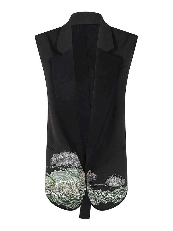 IBRIGU: tunics - Traditional Printed Kimono Sleeveless Jacket