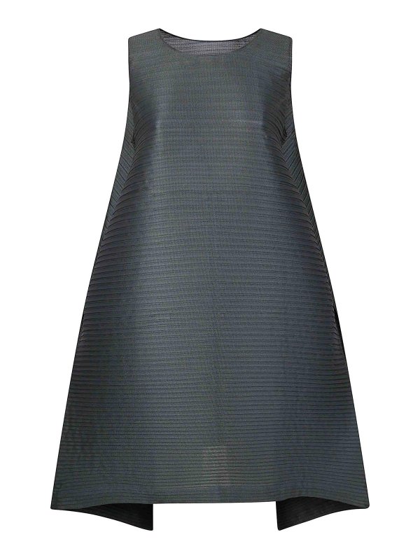 PLEATS PLEASE ISSEY MIYAKE: knee length dresses - Paneled Pleats Dress