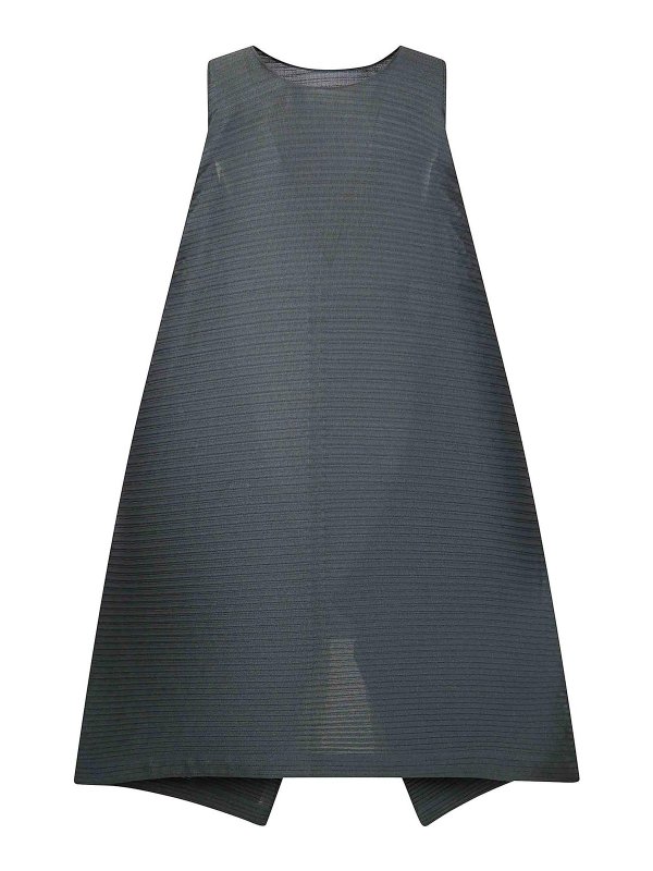 PLEATS PLEASE ISSEY MIYAKE: knee length dresses online - Paneled Pleats Dress