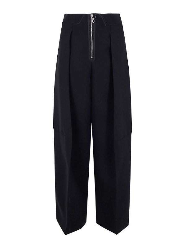 JEAN PAUL GAULTIER: カジュアルトラウザー - カジュアルパンツ - 黒