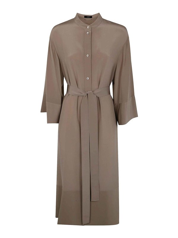 Joseph: knee length dresses - Darius Dress Crepe De Soie