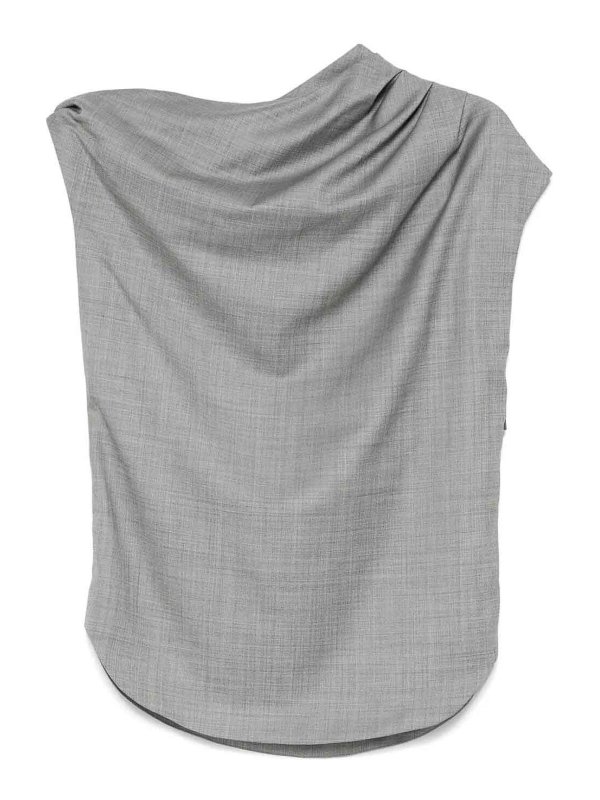 LOULOU STUDIO: ブラウス - ブラウス - グレー