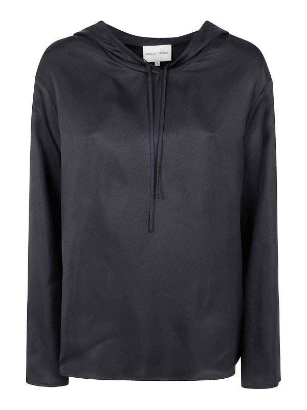 LOULOU STUDIO: bluse - Nuka Hooded Blouse