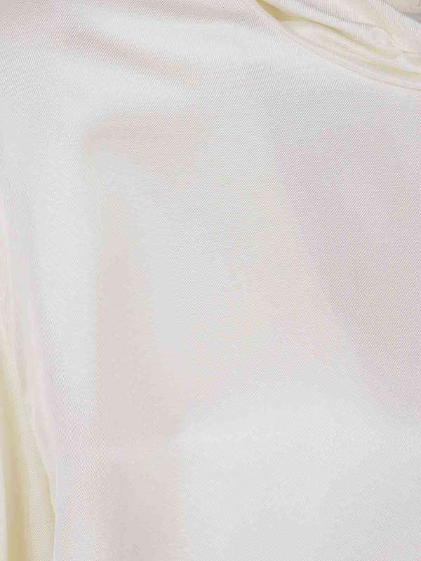 Tシャツ・カットソー Loulou Studio SS25 NUKA HOODED BLOUSE (NUKA DEEP) Loulou Studio Nuka Hooded Blouse - White - Women | NUKASOFT
