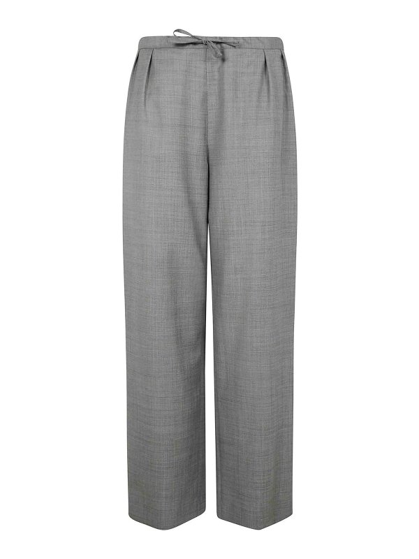 LOULOU STUDIO: pantaloni sport - Pantaloni di cintura elastica della baia