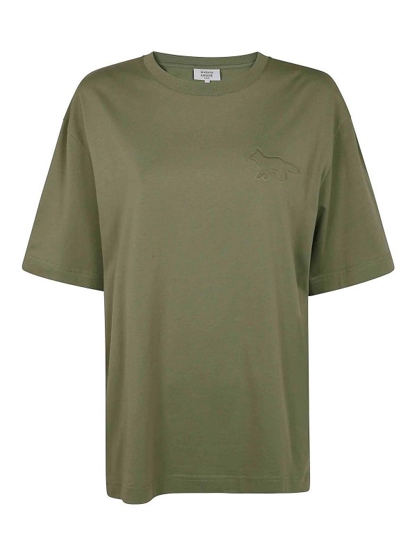 MAISON KITSUNÉ: T-shirts - T-Shirt - Vert