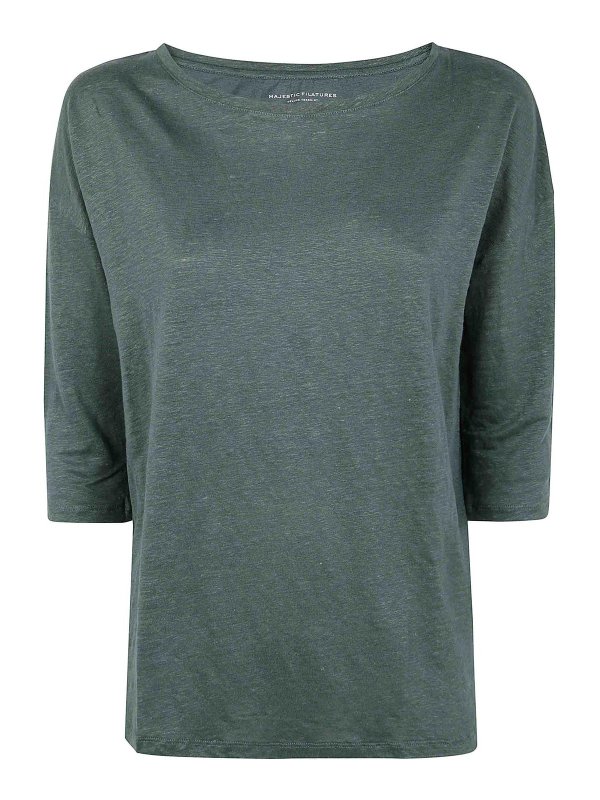 Majestic Filatures: Vネック - Vネック - 緑