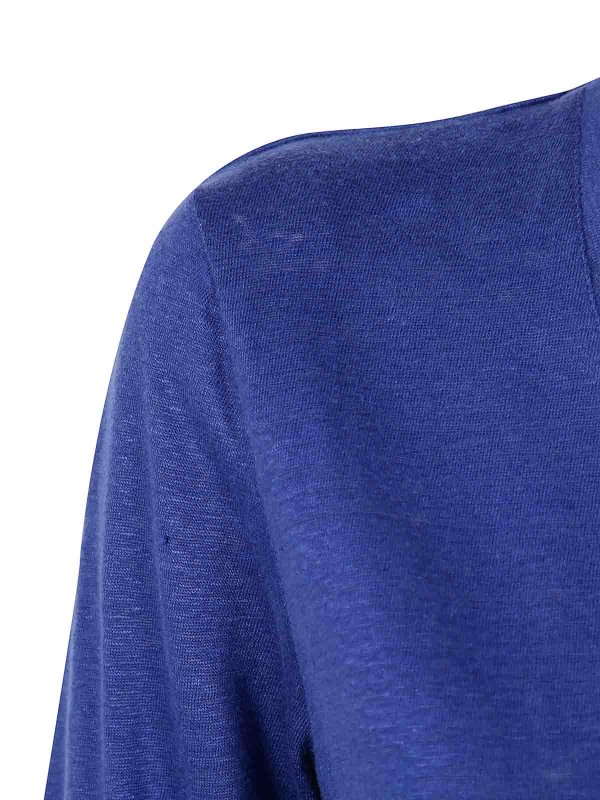 The Best Shops Majestic Filatures: Suéteres con cuello pico - Suéter Con Cuello De Pico - Azul