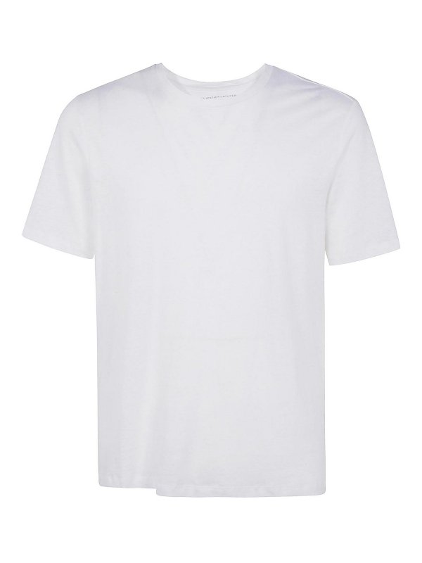 Majestic Filatures: crew necks - Short Sleeves Round Neck Sweater