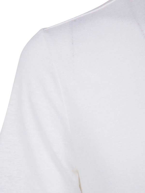 The Best Shops Majestic Filatures: crew necks - Short Sleeves Round Neck Sweater