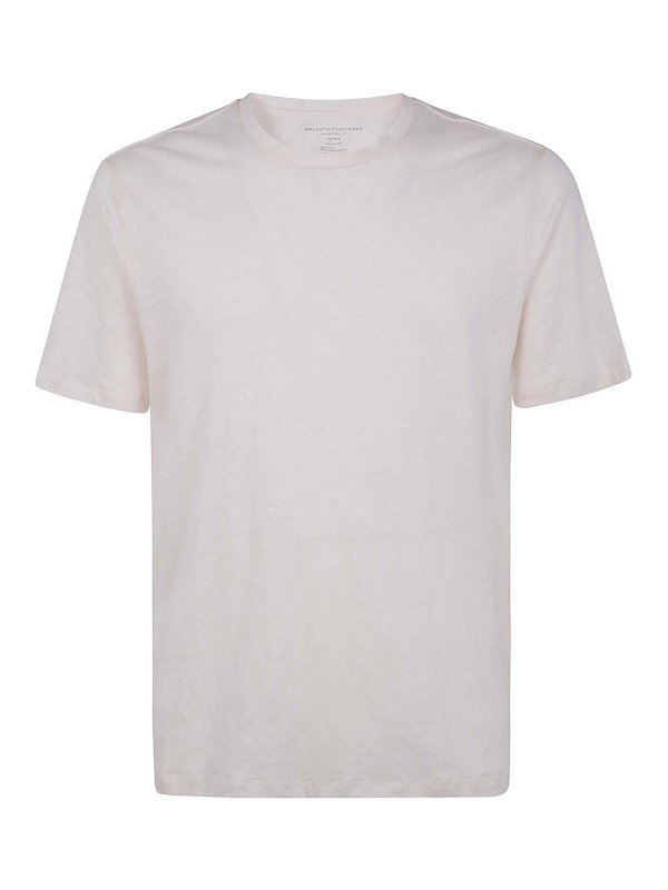 Majestic Filatures: クルーネック - クルーネック - ヌードカラー