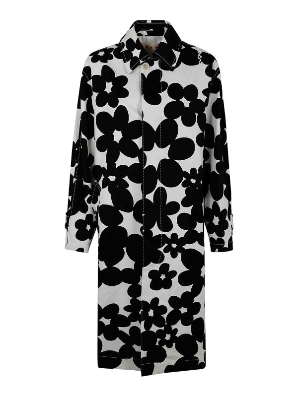 Marni Printed Dustercoat - Black - Women | SPMA0234SUUTC462DIN99
