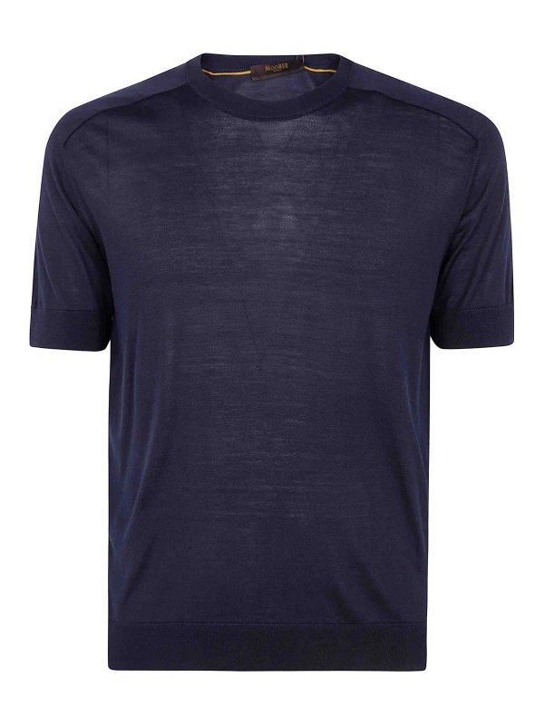 MOORER: crew necks - Norris Short Sleeves Sweater