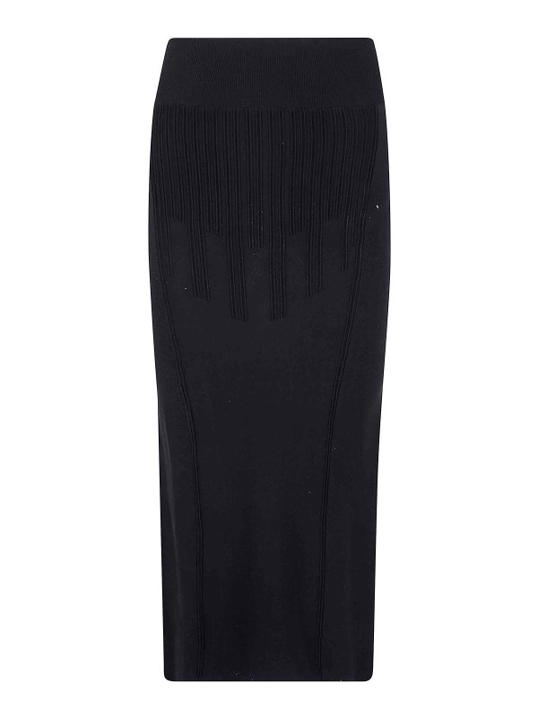 スカート MUGLER SS25 CLASSIC BLACK MIDI DRESS (25P2JU05651133 1999) MUGLER SS25 —