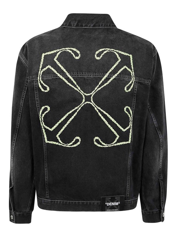OFF-WHITE: casual jackets online - Diag Arr Outl Den Skate Jacket
