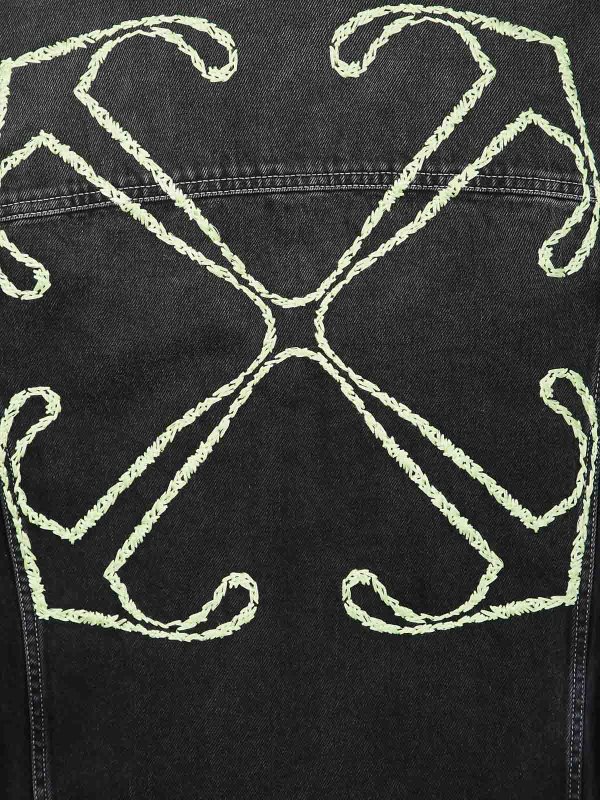 The Best Shops OFF-WHITE: casual jackets - Diag Arr Outl Den Skate Jacket