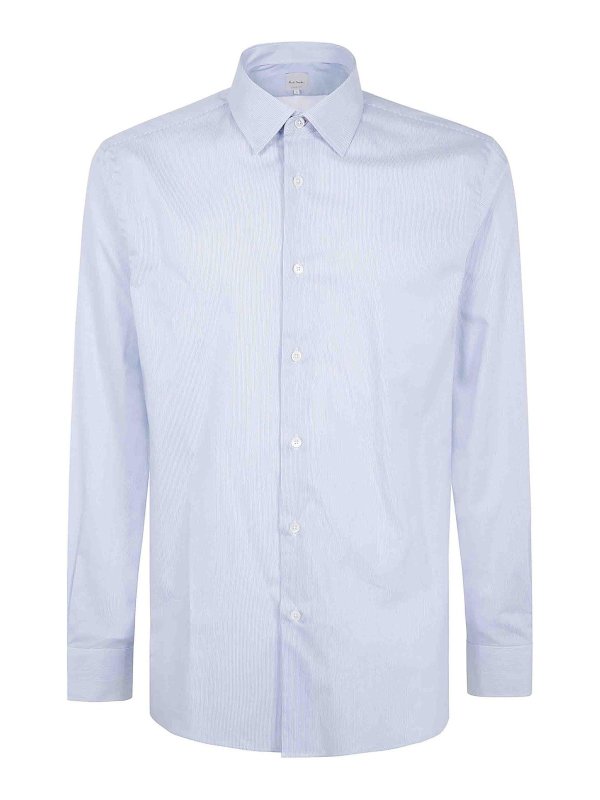 Tシャツ・カットソー Paul Smith MENS SC TAILORED FIT SHIRT (M1R 800P3 P01918 40) Paul Smith Mens Sc Tailored Fit Shirt - Blue | M1R800P3P0191840