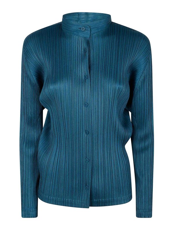 PLEATS PLEASE ISSEY MIYAKE: シャツ - シャツ - 緑