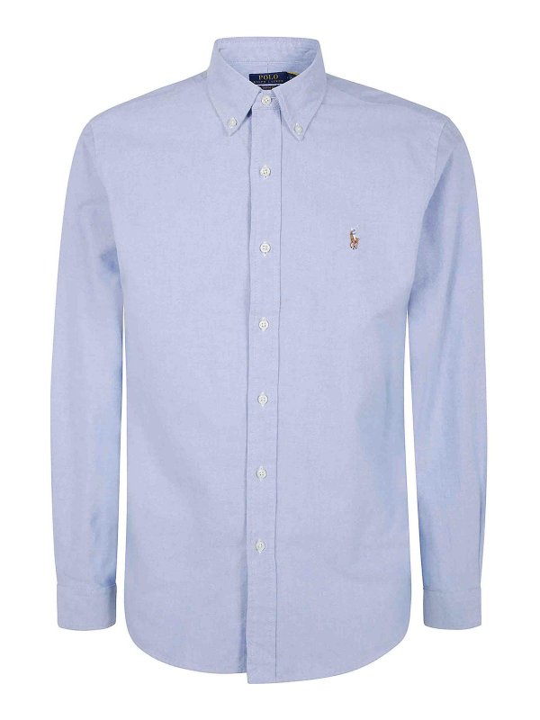 Tシャツ・カットソー Ralph Lauren SPORT SHIRT LONG SLEEVE (710 873446 001 BLUE) Polo Ralph Lauren Sport Shirt Long Sleeve - Blue | 710792041002