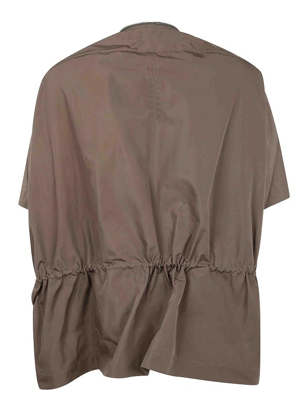 RICK OWENS: leather jacket online - Leather Sail Jacket