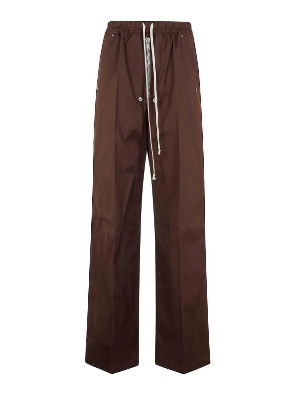 RICK OWENS: casual trousers - Wide Bela Pants