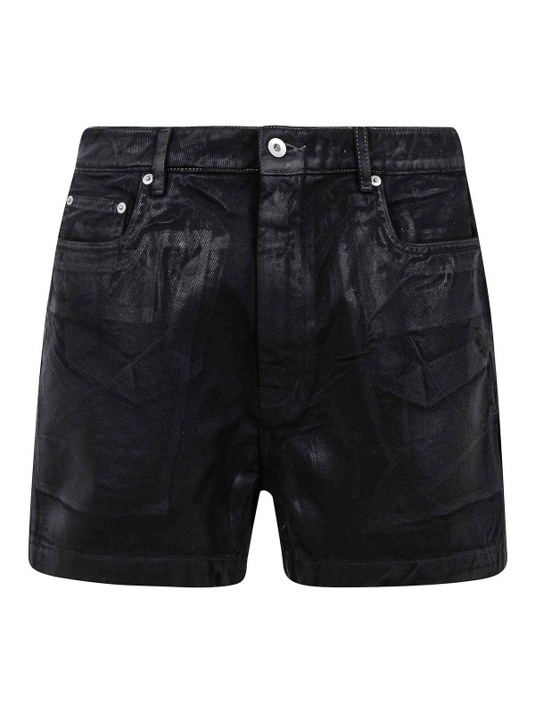 RICK OWENS: Trousers Shorts - Denim Shorts Geth Cutoffs
