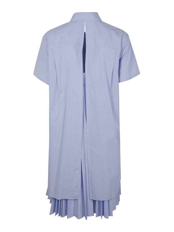 Sacai: ニーレングスドレス online - 膝丈ドレス - ブルー