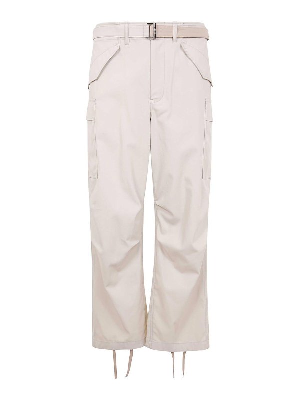Sacai: casual trousers - Cotton Twill Pants
