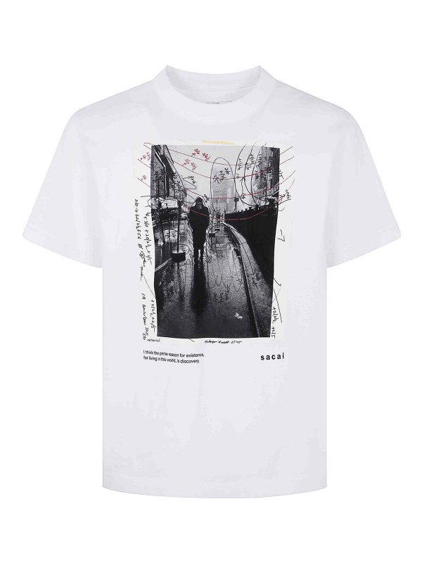 Sacai: Camisetas - Camiseta - Blanco
