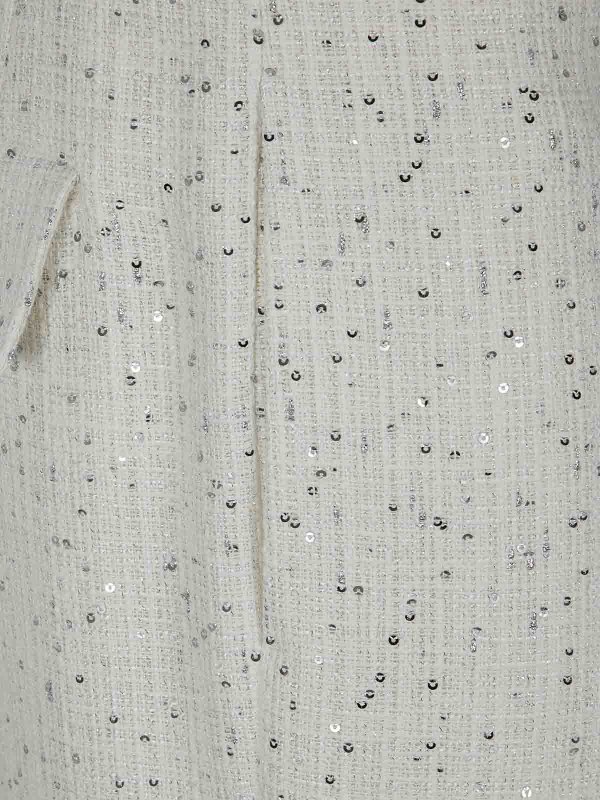 The Best Shops SAPIO: casual trousers - Braided Sequins Wide Leg Trousers