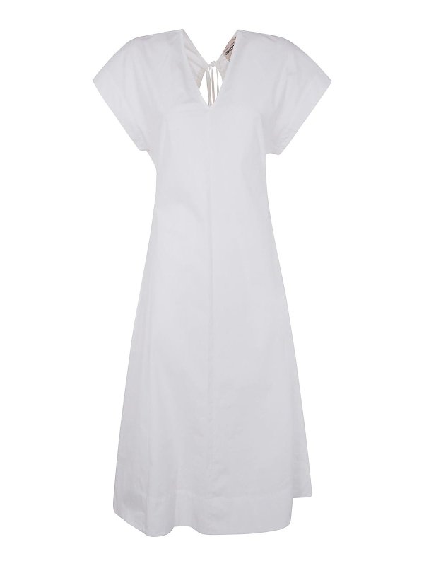 Semicouture: ニーレングスドレス - 膝丈ドレス - 白
