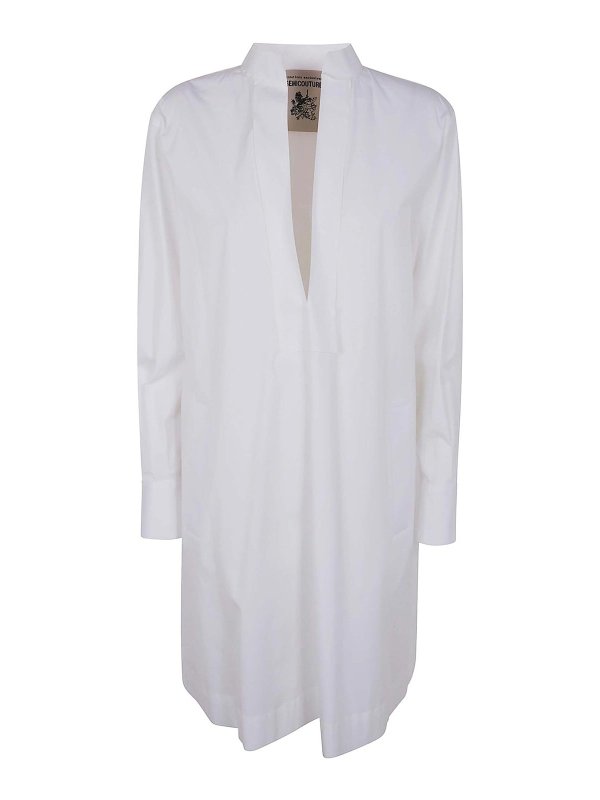 Semicouture: ニーレングスドレス - 膝丈ドレス - 白