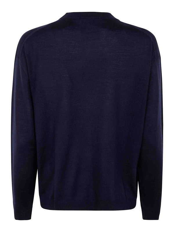 Semicouture: Suéteres con cuello pico online - Suéter Cuello Redondo - Azul