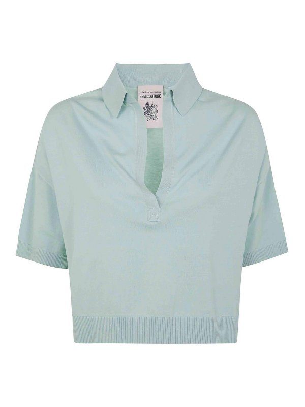 Semicouture: Polos  - Polo - Bleu