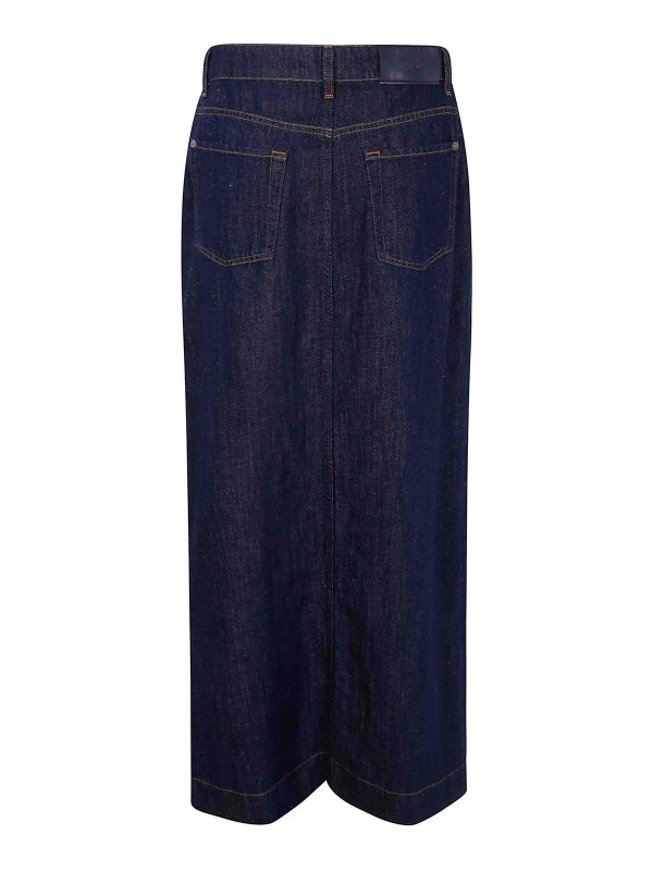 7 FOR ALL MANKIND: Faldas media pierna y semilargas online - Falda Semilarga - Azul